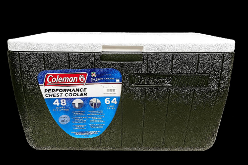 CAIXA TERMICA PLAST. 45,4LTS VERDE MILITAR C/ALCA (COLEMAN)
