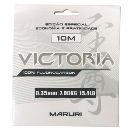 LINHA FLUORCARBON VICTORIA 10M - 0.60mm 39.2lbs (MARURI)