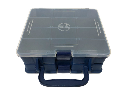 ESTOJO HI 24-DIVIS. DUPLO AZUL C/ALCA - ED-24-A