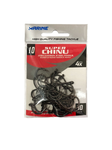 ANZOL MARINE CHINU BLACK SUPER 4X N 10 CARTELA C/30