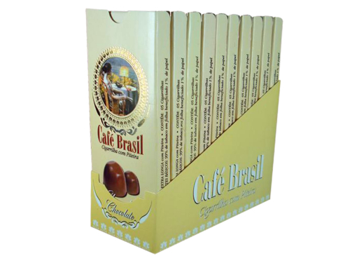 CIGARRILHA CAFE BRASIL CHOCOLATE C/ PITEIRA CARTEIRAS 10x5