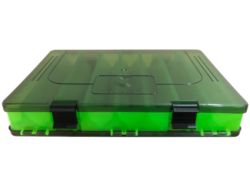 ESTOJO SOL E LUA DUPLO VERDE FLUOR COM TAMPA FUME XB106