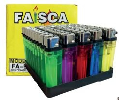 ISQUEIRO A PEDRA C/ GAS DESCARTAVEL - CHAMA - CX C/50