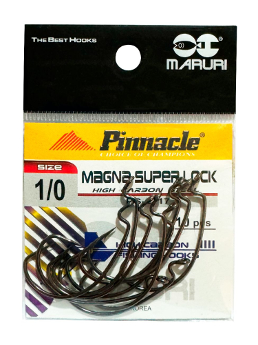ANZOL PINNACLE MAGNA SUPER LOCK BLACK 1/0 CT C/10UN