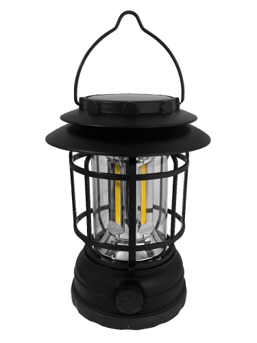 LAMPIAO RETRO RECARREGAVEL SOLAR GANCHO REF.LK5812