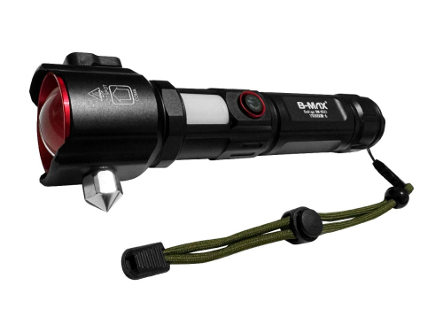 LANTERNA REC. METAL SABRE LUZ ZOOM QUEBRA VIDRO BM-8521
