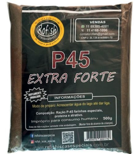 MASSA EM PO PESCA ROFISH - P-45 EXTRA FORTE - 500g