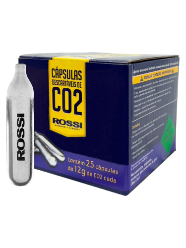 CAPSULA DESC. CO2 12G (ROSSI) CX C/25