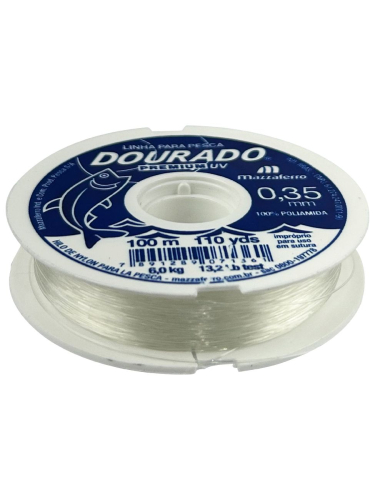 LINHA DOURADO BRANCA 100M - 0.40mm 17,2Lbs CX C/20