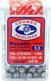 CHUMBINHO PAULISTA PESADO 5.5mm CX PLAST. C/100UN