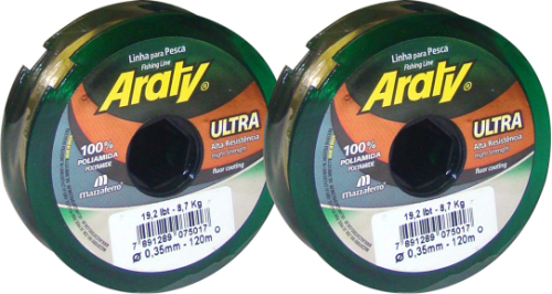 LINHA ARATY ULTRA OURO 120M - 0.60mm - 50,7Lbs CX C/10