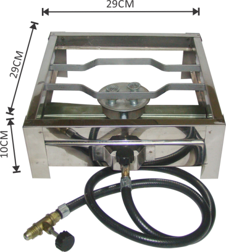 FOGAO (ESTILOFER) 1 BOCA INOX S/CHAPA C/MANG - E008