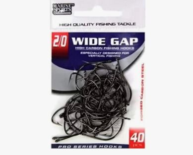 ANZOL MARINE WIDE GAP BLACK N 2/0 CT C/40