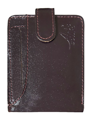 CARTEIRA COURO MARROM REF.101/1 C/BOTAO C/CX