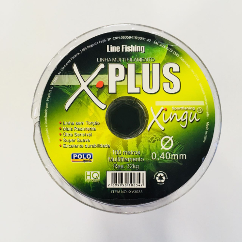 LINHA MULTIF. X-PLUS 0.40mm 32kg XV3033 (XINGU) 100M