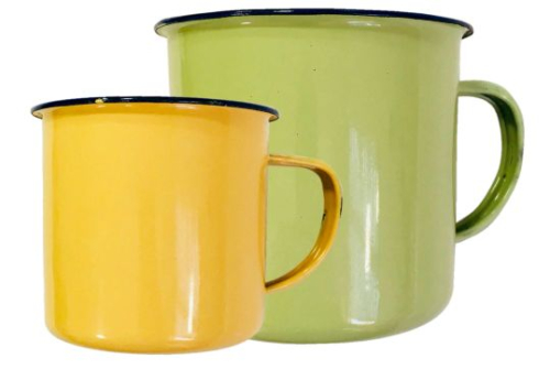 CANECA ESMALTADA COLORIDA BC 10CM EXTRA GDE ID-6040C (IDEA)