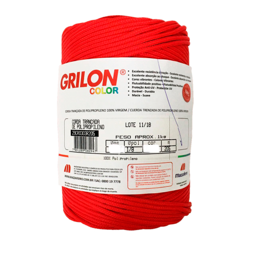 CORDA TRANC. MAZZAFERRO PP 4.0mm - 4KG/510m VERM.