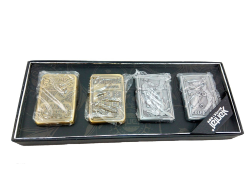 ISQUEIRO TIPO ZIPPO BOHAI ENVELHECIDO ESTOJO C/4UN