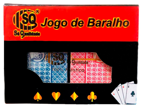BARALHO PLASTICO SQ ESTOJO ACRIL. C/ 2UN SQ-3389