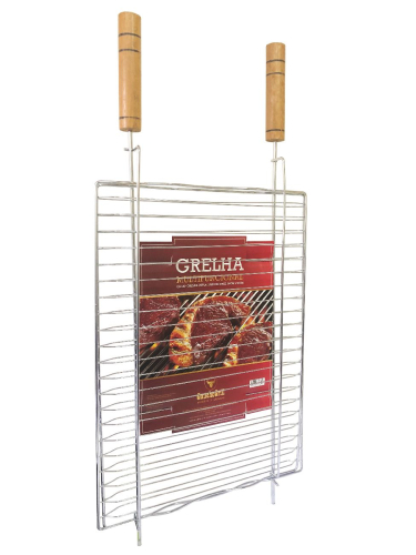 GRELHA ACO CROM. GAUCHO DUPLA 36x50cm GA120 GRILAZER