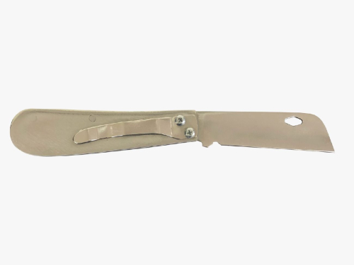 CANIVETE TRIANGULO ACO INOX CB METAL C/ PRESILIA GDE