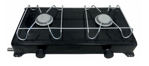 FOGAO 2 BOCAS BRANCO/PRETO CAMPER S/CAIXA REF.646 (JOLLY)