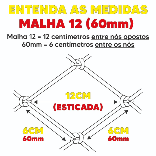 REDE FIO 0.35x60mm (MALHA 12) ALT.1.80M 10 METROS UN. (RT)