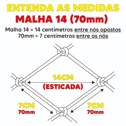 REDE FIO 0.50x70mm(MALHA 14)ALT.2.24M 10 METROS UN. (RT)
