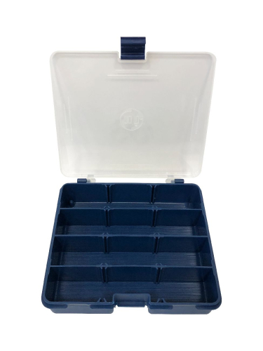 ESTOJO HI 12-DIVS. AZUL TAMPA TRANSP. - ES-12 PREMIUM-A