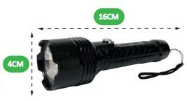 LANTERNA METAL 1 LED 2 PILHAS AA CRS-1171 (CAERUS)