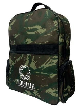 MOCHILA CAMPING MED 3 BOLSOS SOL E LUA CAMUFL. 30x38x12CM