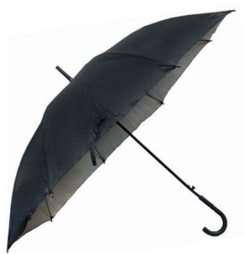 GUARDA CHUVA PRETO AUTOM. 60cm ID-5376G 8 VARETAS