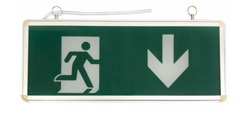 PLACA LUMINARIA SAIDA EMERGENCIA C/ LED 36,5x15cm LK-741