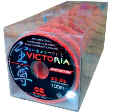 LINHA VICTORIA FUME 100M - 0,59mm 38,6Lbs CX C/10