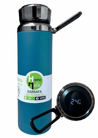 GARRAFA TERMICA 1L VISOR LED TEMP. HM-479 AZUL