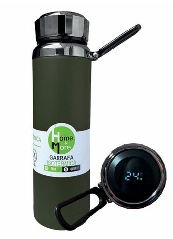 GARRAFA TERMICA 1L VISOR LED TEMP. HM-479 VERDE