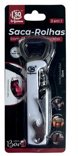 SACA ROLHAS+ABRIDOR GARRAFA E LATA 3 EM 1 SQ-4350