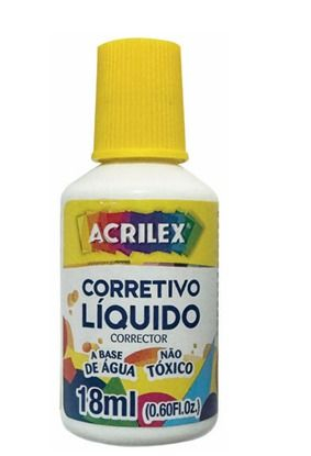 CORRETIVO LIQUIDO ESCOLAR 18ml BRANCO ACRILEX