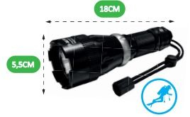 LANTERNA MERGULHO METAL LED T6 BM-8533