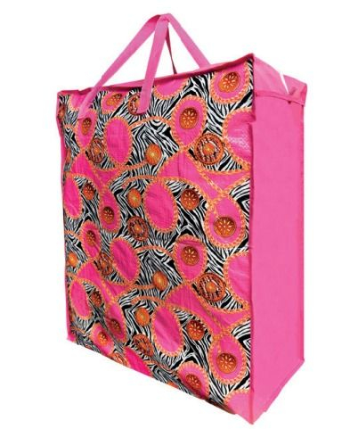 SACOLA NYLON UTILITARIA/FEIRA C/ ZIPER 55x65cm ID-3638S