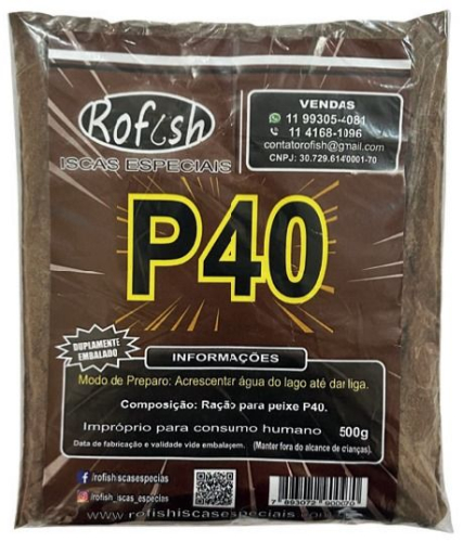 MASSA EM PO PESCA ROFISH - P-40 - 500g
