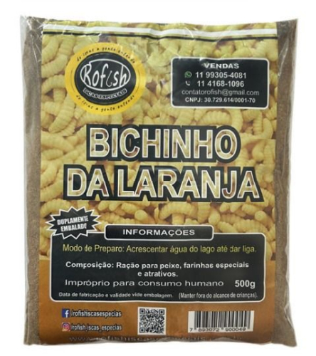 MASSA EM PO PESCA ROFISH - BICHINHO DE LARANJA - 500g
