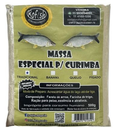 MASSA EM PO PESCA ROFISH - CURIMBA TRADICIONAL - 500g