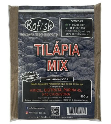 MASSA EM PO PESCA ROFISH - TILAPIA MIX - 500g