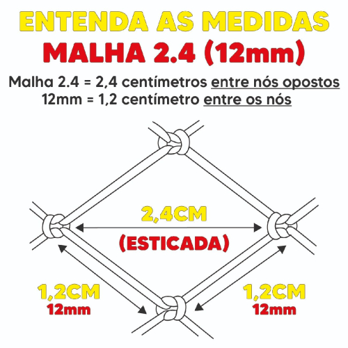 REDE FIO 0.20x12mm (MALHA 2.4) ALT.1.20M 5 METROS UN. (RT)