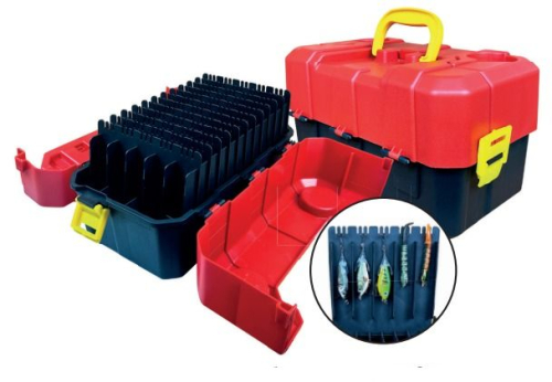 ESTOJO HI PORTA 60 ISCA ARTIFICIAL VERM.C/ PRETO 37x21x22cm