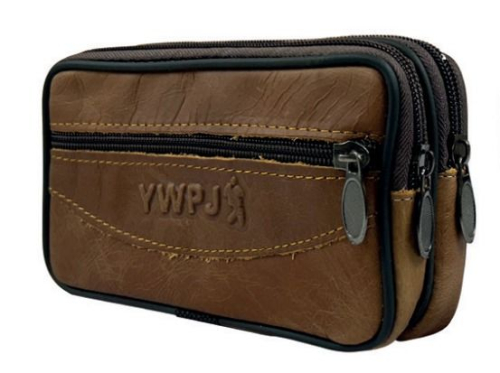 POCHETE COURO S/CINTA C/PASS. ID-2332 (IDEA) MARROM