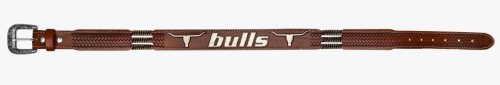 CINTO BARRETOS COURO VAZADO 45mm 3 CHARROA BULLS 95cm