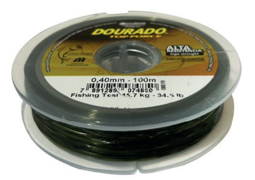 LINHA DOURADO TOP FORCE VERDE 100M - 0.20mm 8Lbs CX C/10