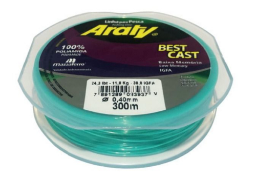 LINHA ARATY BEST CAST VERDE CLARO 300M - 0.35mm 26.8Lbs